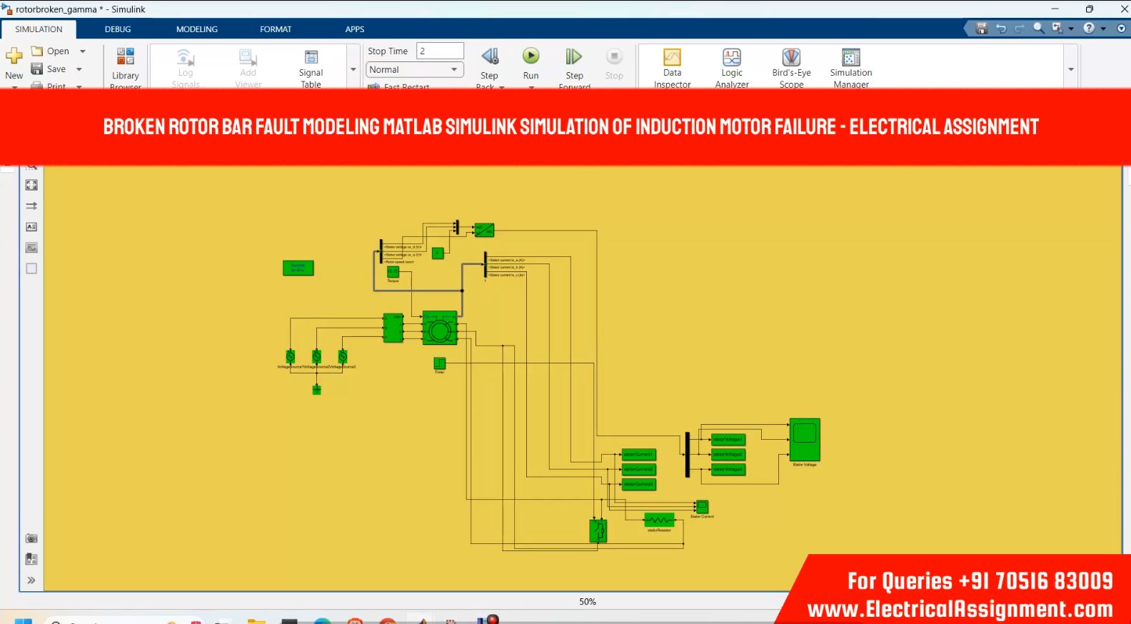 ANSYS Maxwell Induction Motor Fault Analysis screenshot 10